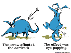 aardvark - affect vs effect