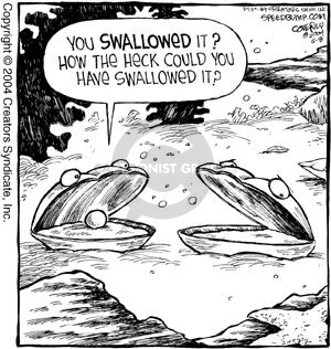 Clam Swallowed Pearl