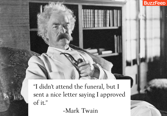 Mark Twain - Funeral Letter