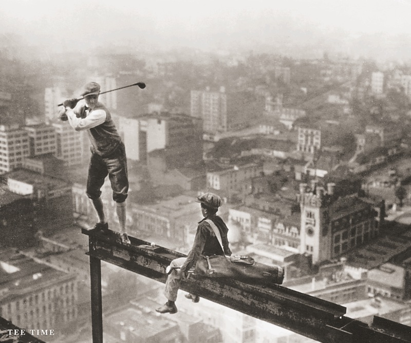 Construction - Charles C Ebbets, Tee Time, copyright Bettmann Archives, Corbis